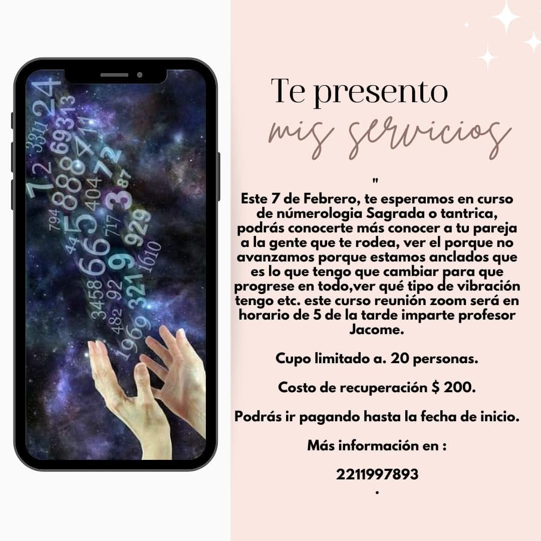 Anuncio del curso de Numerología Sagrada o Tántrica